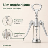 RVS Kurkentrekker & Flessenopener – 2-in-1 - My Green Deal
