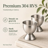 RVS Eierdopjes Set – 5 stuks - My Green Deal