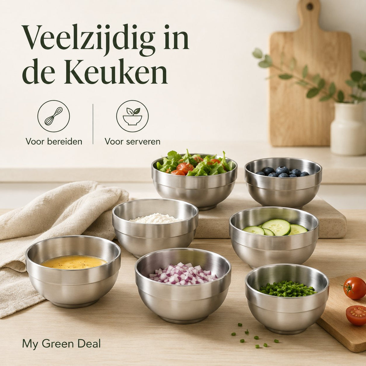 RVS Kommen Set – 10 stuks - My Green Deal