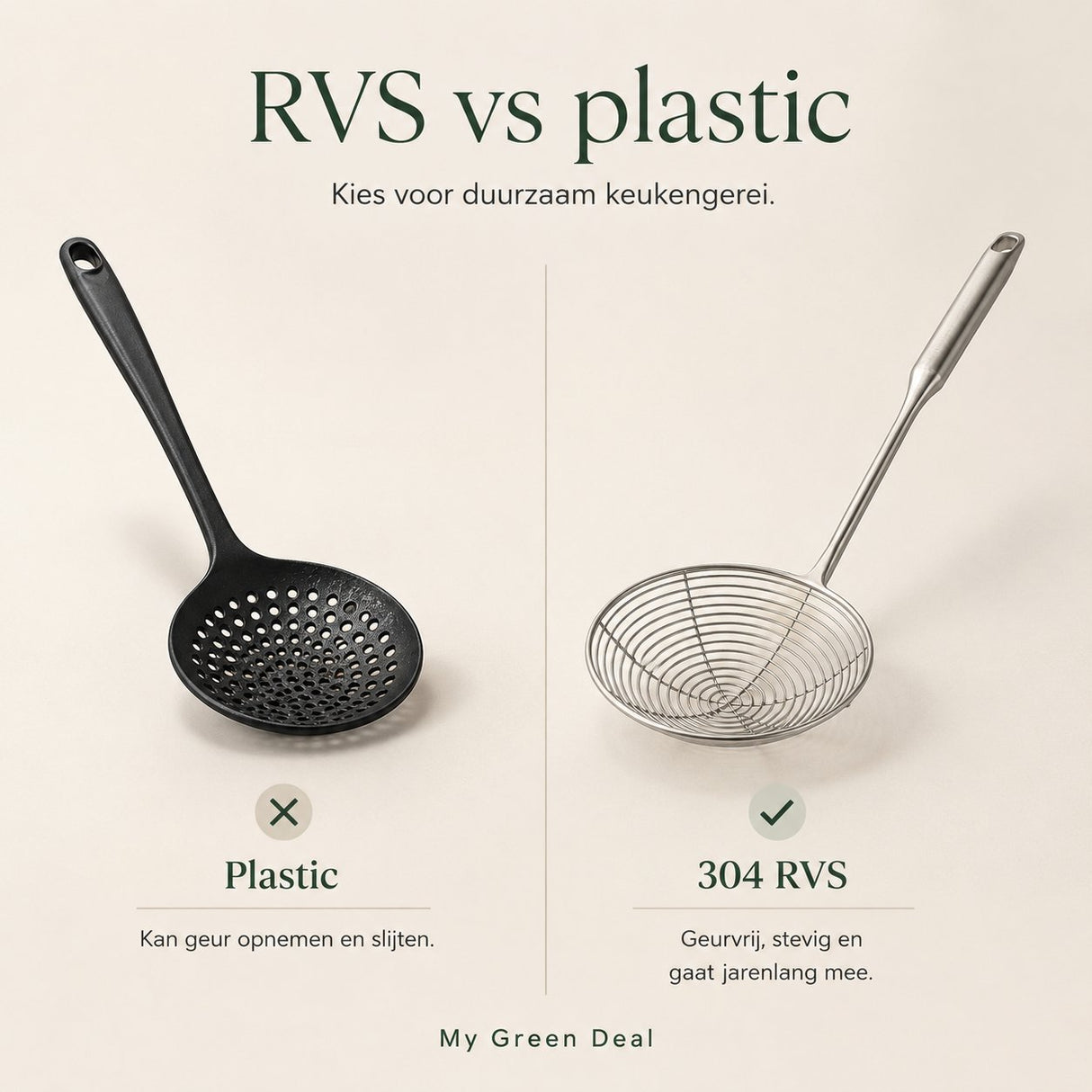 RVS Schuimspaan 14cm - My Green Deal