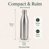 RVS Waterfles dubbelwandig 1000ml - My Green Deal