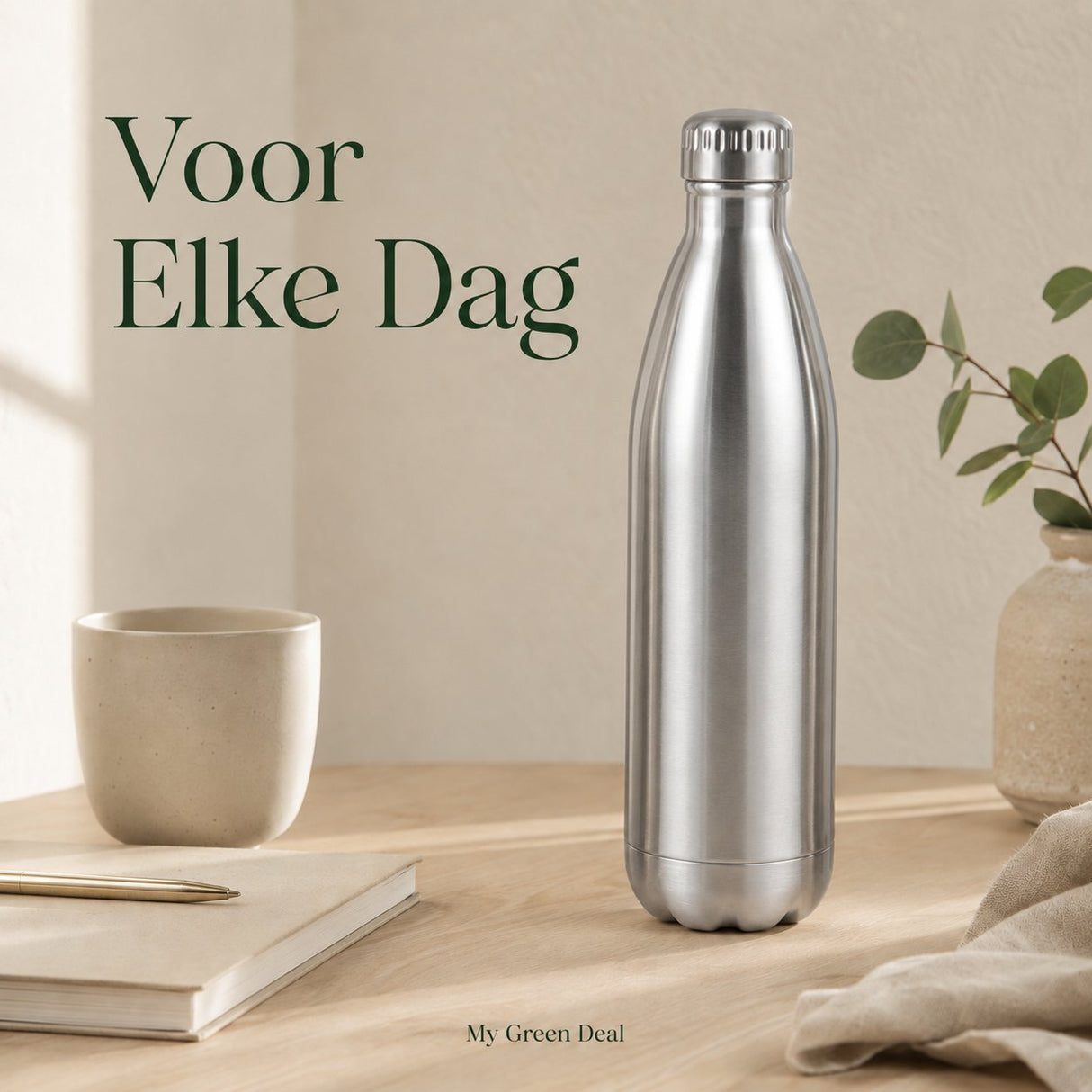RVS Waterfles dubbelwandig 750ml - My Green Deal