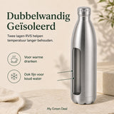 RVS Waterfles dubbelwandig 1000ml - My Green Deal