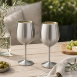RVS Wijnglazen Set – Cocktailglazen 2 stuks - My Green Deal