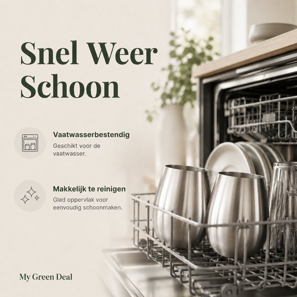 RVS Tumbler – Drinkbeker voor Wijn & Cocktails - My Green Deal