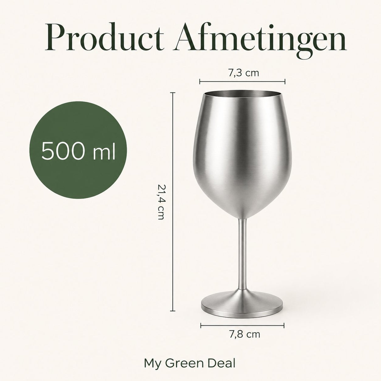RVS Wijnglazen Set – Cocktailglazen 2 stuks - My Green Deal