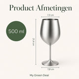 RVS Wijnglazen Set – Cocktailglazen 2 stuks - My Green Deal