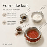 RVS fijne zeef set 5 stuks - My Green Deal