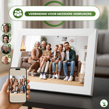 Retourdeal - My Green Deal-Digitale fotolijst - wit -10.01 inch - Met Wifi en Frameo App - Touchscreen