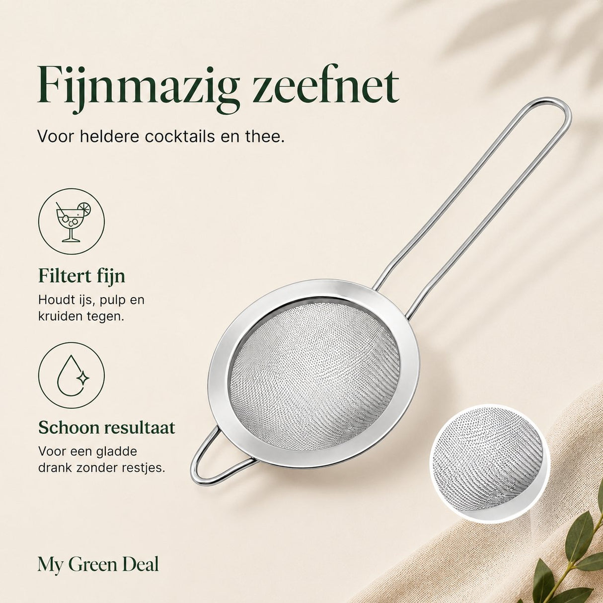 RVS Puntzeef / Cocktail Zeef - My Green Deal