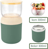 My Green Deal-Yoghurtbeker to go-700 ML-Muesli Beker-Soep Beker-Lunchbeker inclusief E-book-Lunch to go-Yoghurt Beker Meeneem-Isoleer Lunchpot-Salade To Go-Lunchbox-Lunchboxen-Salade Lunchbox-Met Lepel-Duurzaam-RVS image 4