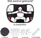 My Green Deal - Voetbaldoeltjes set van 2 - Voor Kinderen en Volwassenen - 110x80x80 cm - Inklapbaar - Opvouwbaar - Voetbalgoal - Voetbaldoel Groot image 2